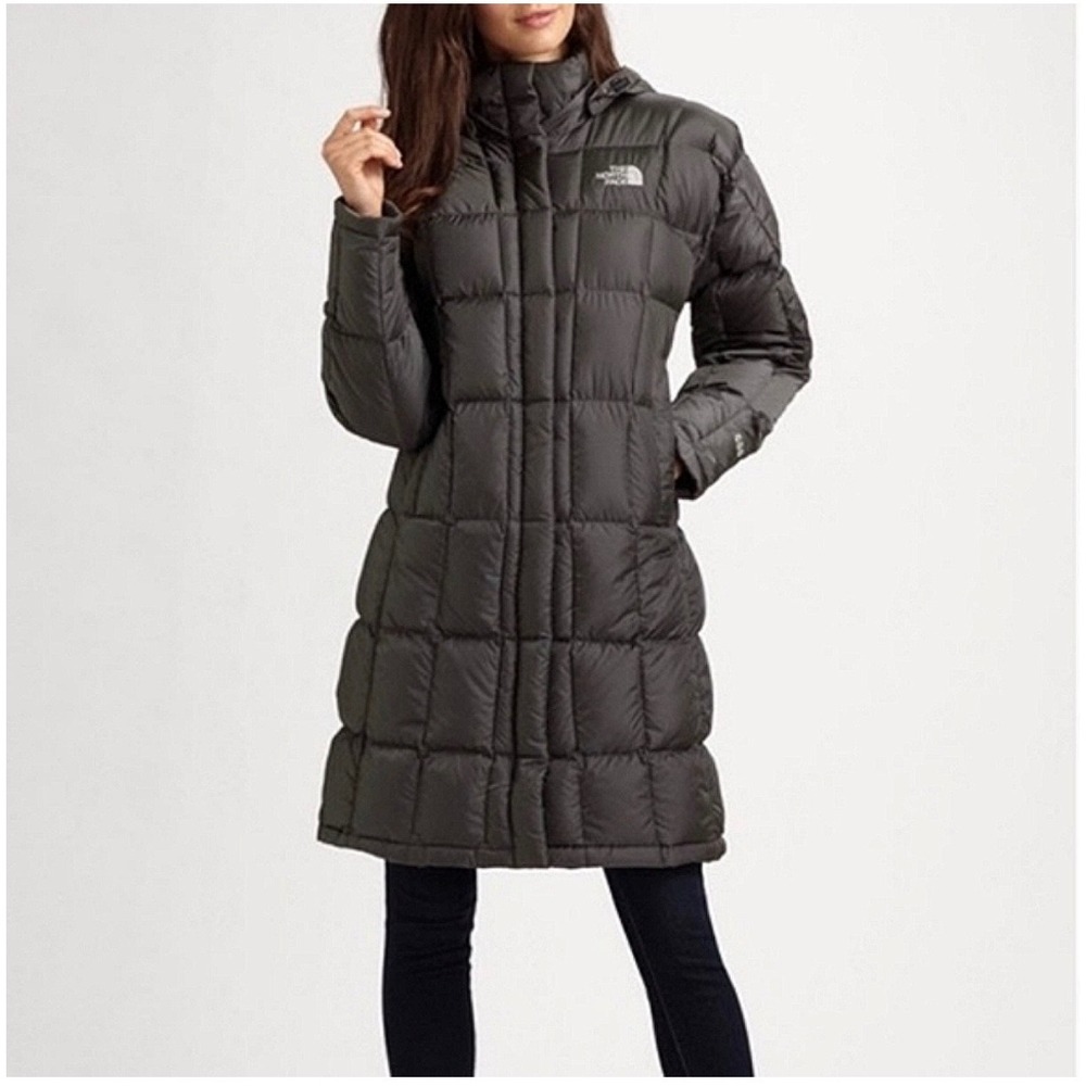 The North Face Metropolis Parka 600 Down Puffer Coat Olive Green Womens Large